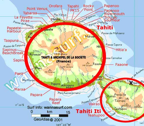 Tahiti annoitated map